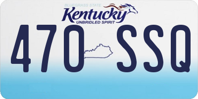 KY license plate 470SSQ