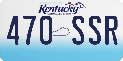 KY license plate 470SSR