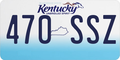 KY license plate 470SSZ