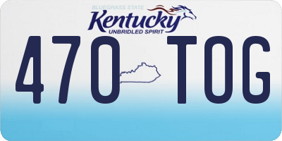 KY license plate 470TOG