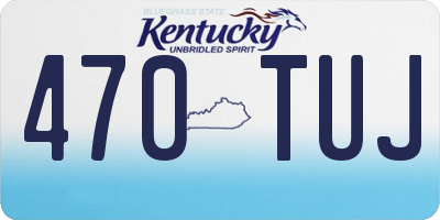 KY license plate 470TUJ