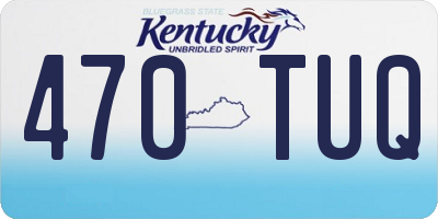 KY license plate 470TUQ