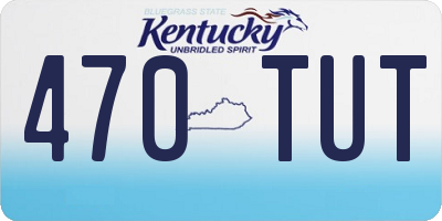 KY license plate 470TUT