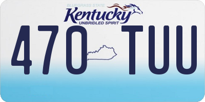 KY license plate 470TUU