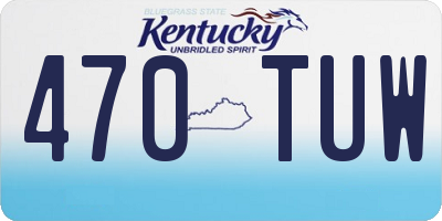 KY license plate 470TUW