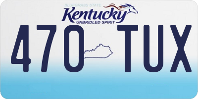 KY license plate 470TUX