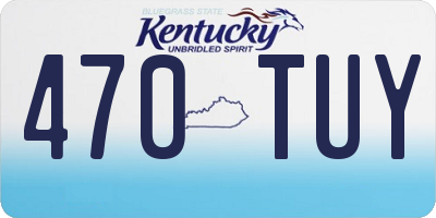 KY license plate 470TUY