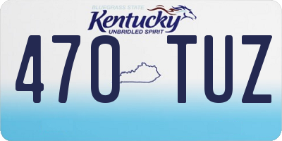 KY license plate 470TUZ