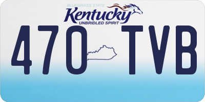 KY license plate 470TVB