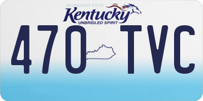 KY license plate 470TVC
