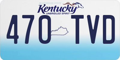 KY license plate 470TVD