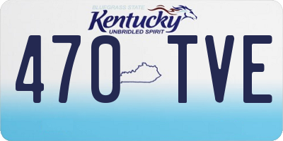 KY license plate 470TVE