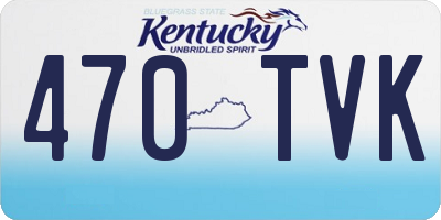 KY license plate 470TVK