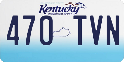 KY license plate 470TVN
