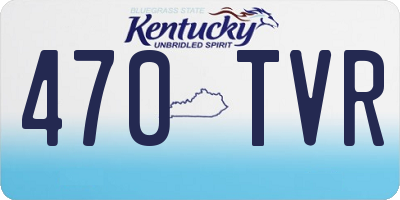 KY license plate 470TVR