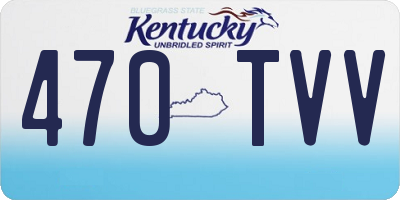 KY license plate 470TVV