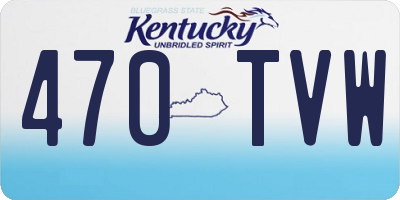 KY license plate 470TVW
