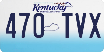 KY license plate 470TVX