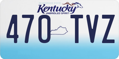 KY license plate 470TVZ