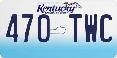 KY license plate 470TWC
