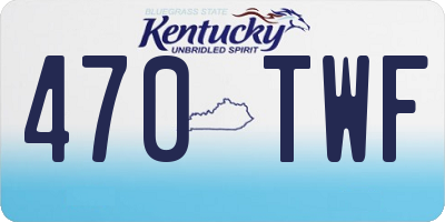 KY license plate 470TWF