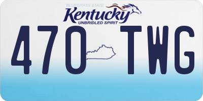 KY license plate 470TWG
