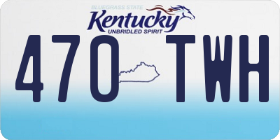 KY license plate 470TWH