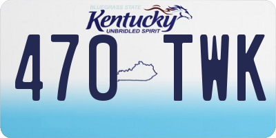 KY license plate 470TWK