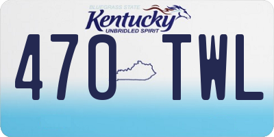 KY license plate 470TWL