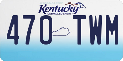 KY license plate 470TWM