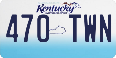 KY license plate 470TWN