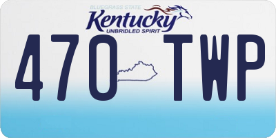 KY license plate 470TWP