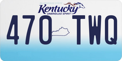 KY license plate 470TWQ