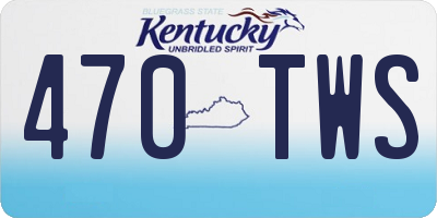 KY license plate 470TWS