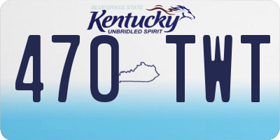 KY license plate 470TWT