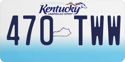 KY license plate 470TWW