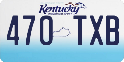 KY license plate 470TXB