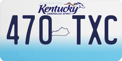 KY license plate 470TXC
