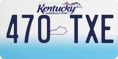 KY license plate 470TXE