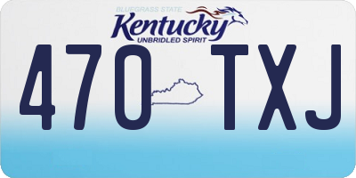 KY license plate 470TXJ