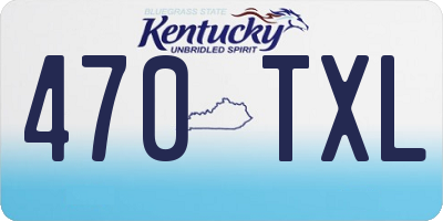KY license plate 470TXL