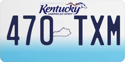 KY license plate 470TXM