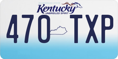 KY license plate 470TXP