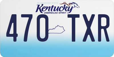 KY license plate 470TXR