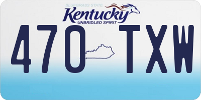 KY license plate 470TXW