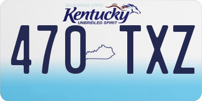 KY license plate 470TXZ