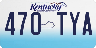 KY license plate 470TYA