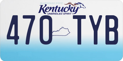 KY license plate 470TYB