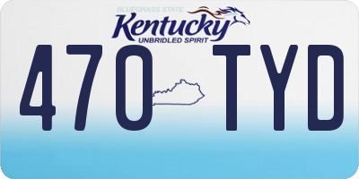KY license plate 470TYD