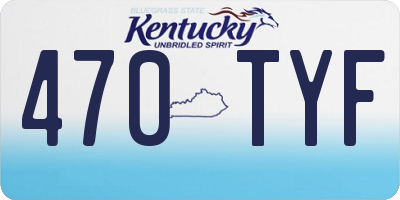 KY license plate 470TYF